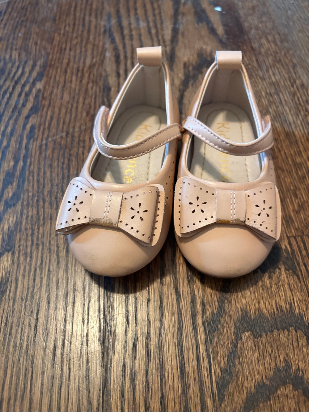Girls Bow Mary Jane Dress Shoes in Light Blush